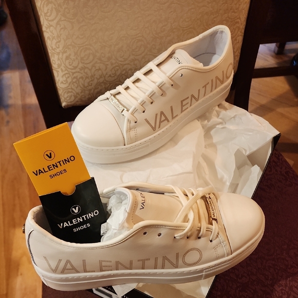Valentino Shoes - Valentino Women's Off-White Sneakers